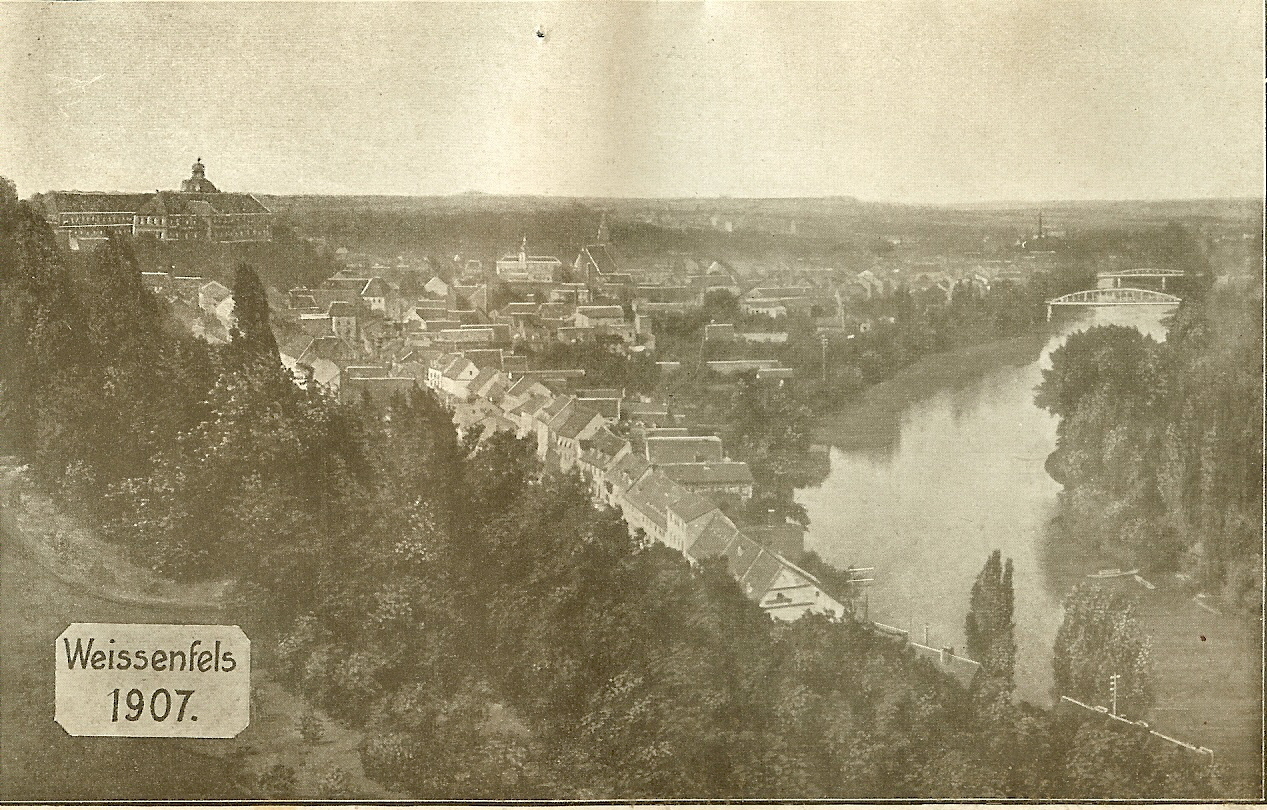 Ansicht von Wei�enfels 1907, aus dem Jahr, in dem unser Haus erbaut wurde (Foto)