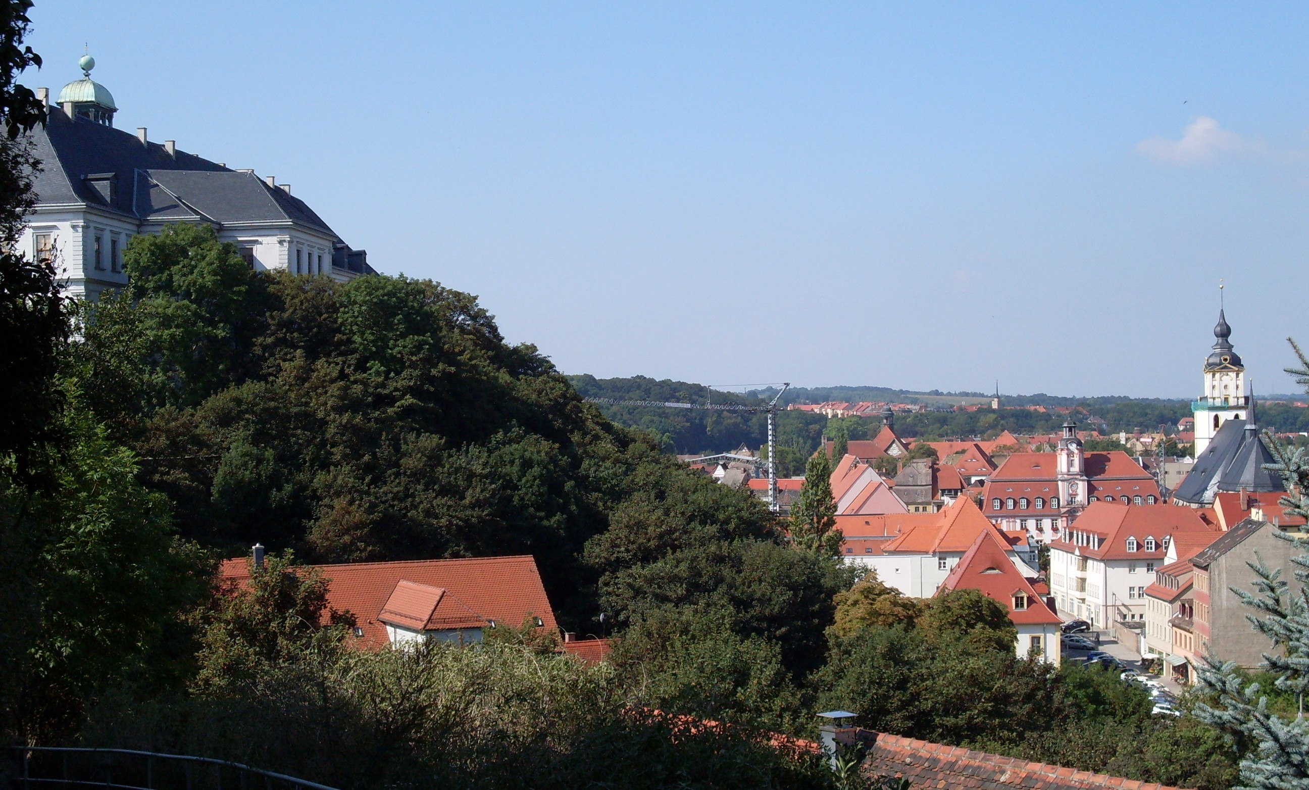 Schloss und Stadtkirche auf dem Weg vom G�stehaus Liebert ins Zentrum(Foto)